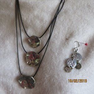 Chico's silver necklace and earings